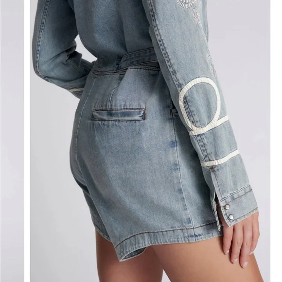 One Teaspoon HEARTLAND EMBROIDERED MARGOT JUMPSUIT - Picture 4 of 7